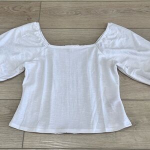 Philosophy White Smocked Top